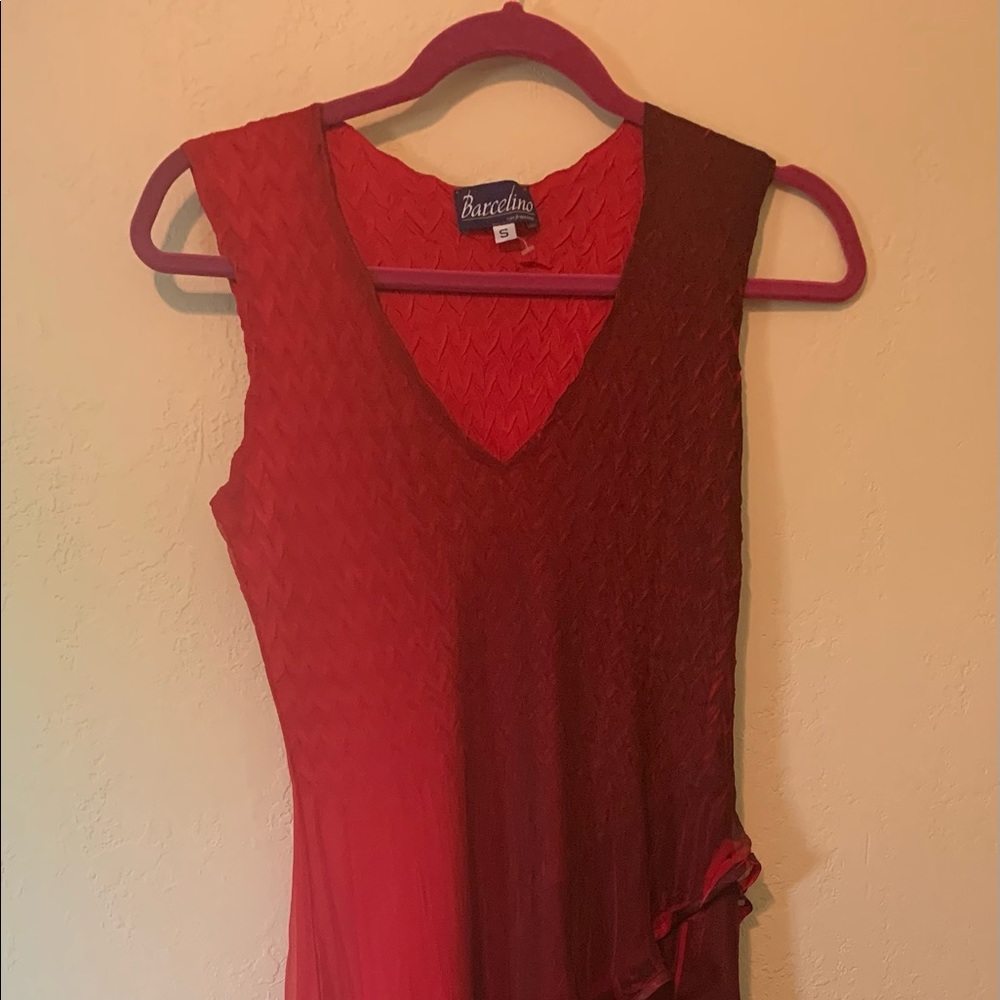 Gorgeous red ombré Barcelino dress with layers